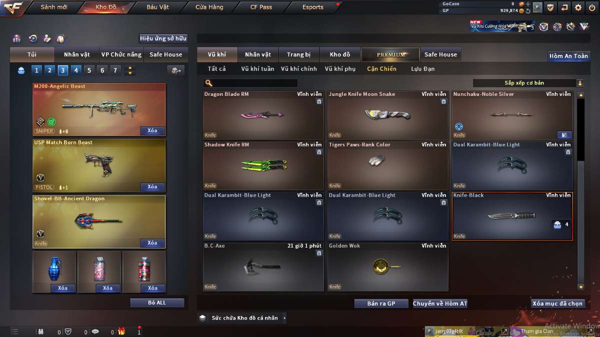 shop acc cf uy tin gia re